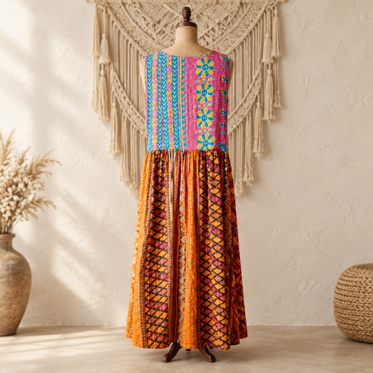 Gypsy Caravan Kantha Dress #103