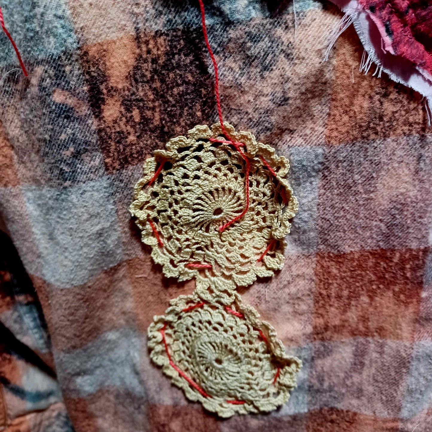 Flannel Shirt Upcycled "Floral Cowgirl"