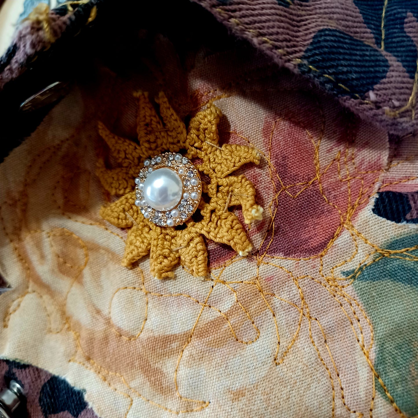 Leopard Denim Jacket w/Crow