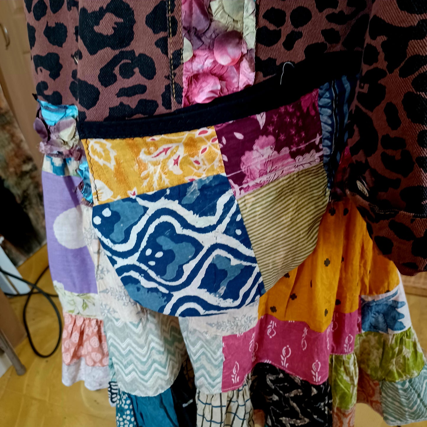 Leopard Denim Jacket with Frida Love