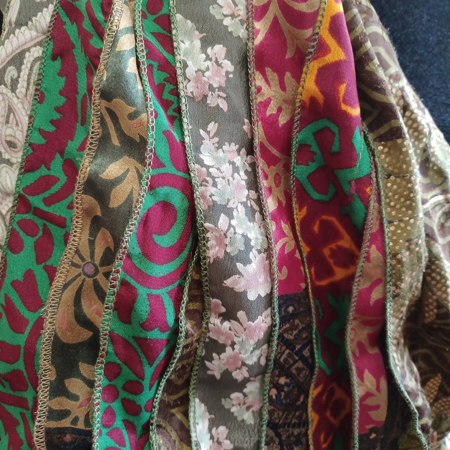 15 Panel Recycled Sari Scarves