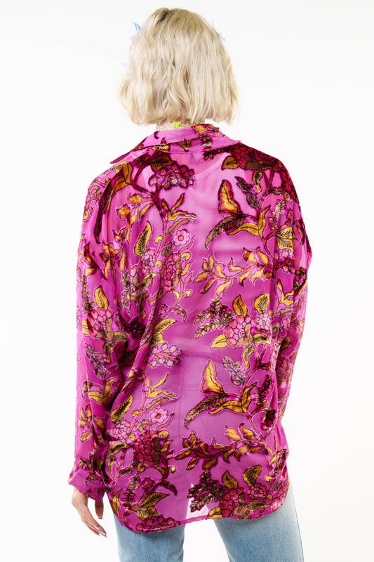 Aratta Jewels Burnout Velvet Blouse