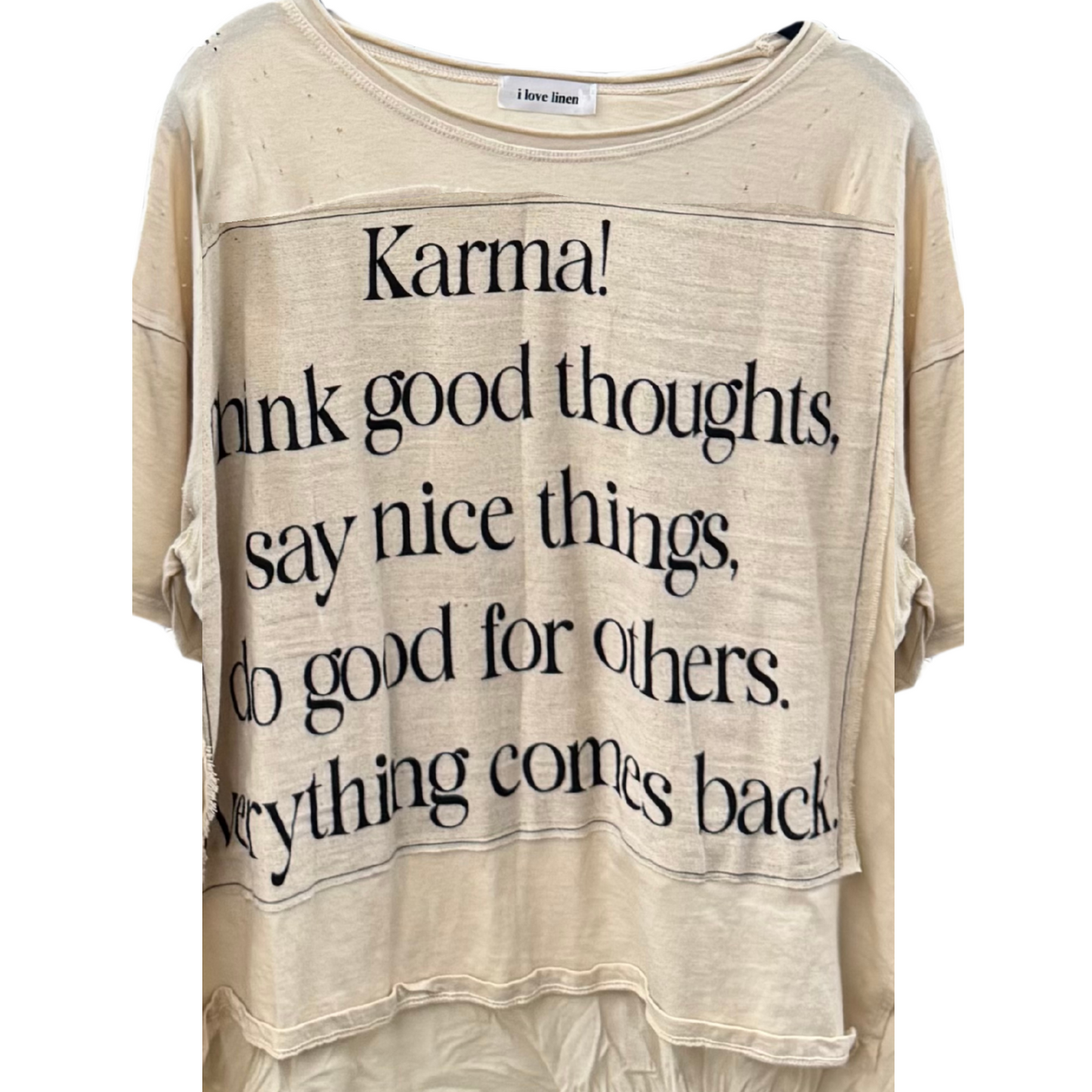 Karma Oversized Patchwork Tee