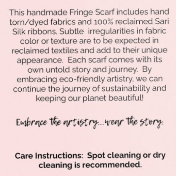 Fringe Scarf -HONEY & ROSEHIPS