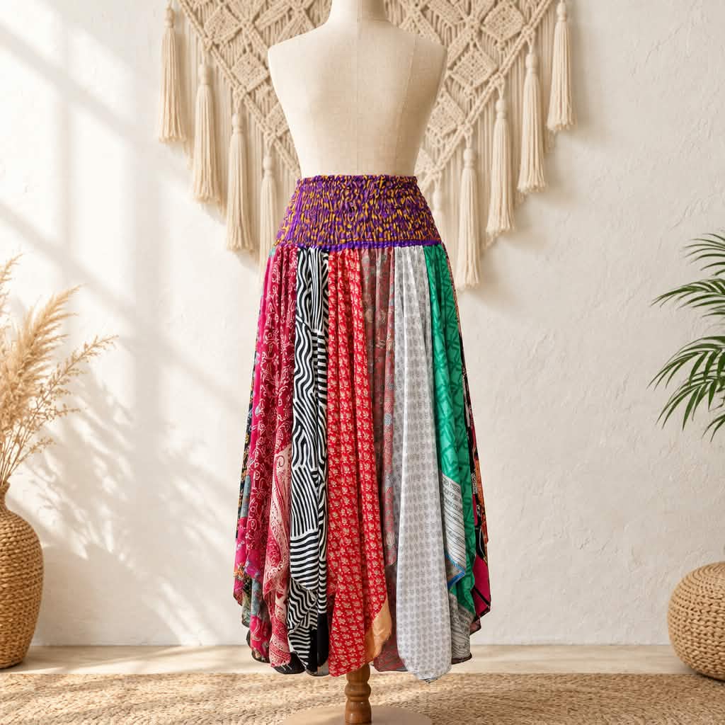 Sunrose Silk Patch Skirt 1000-16