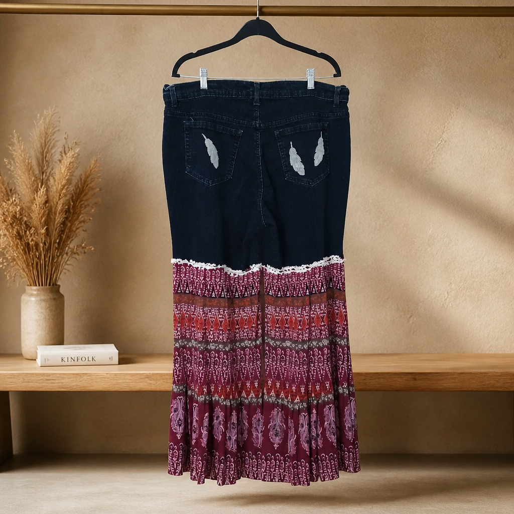 DESERT FEATHER DENIM BELLS