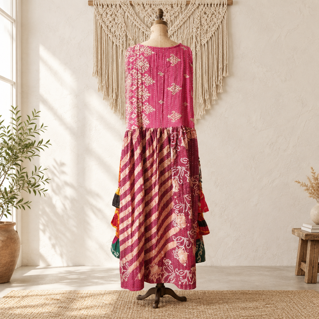 Gypsy Caravan Kantha Dress #101