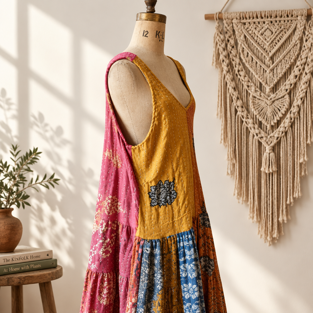 Gypsy Caravan Kantha Dress #101