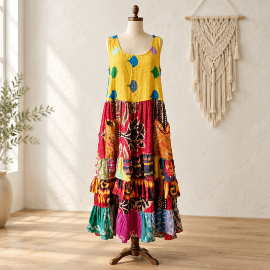 Gypsy Caravan Kantha Dress #102