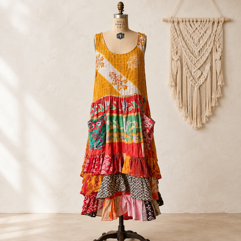 Gypsy Caravan Kantha Dress #103