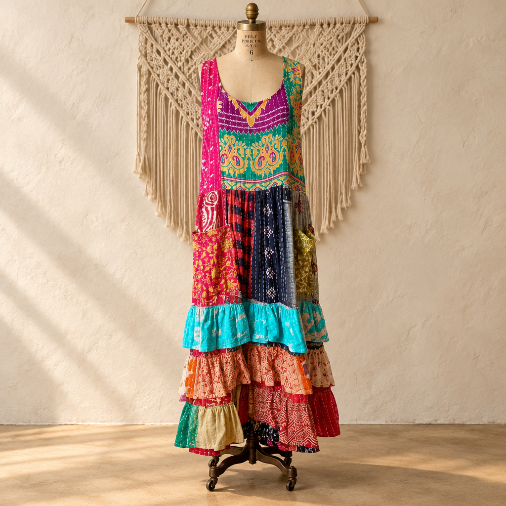 Gypsy Caravan Kantha Dress #104