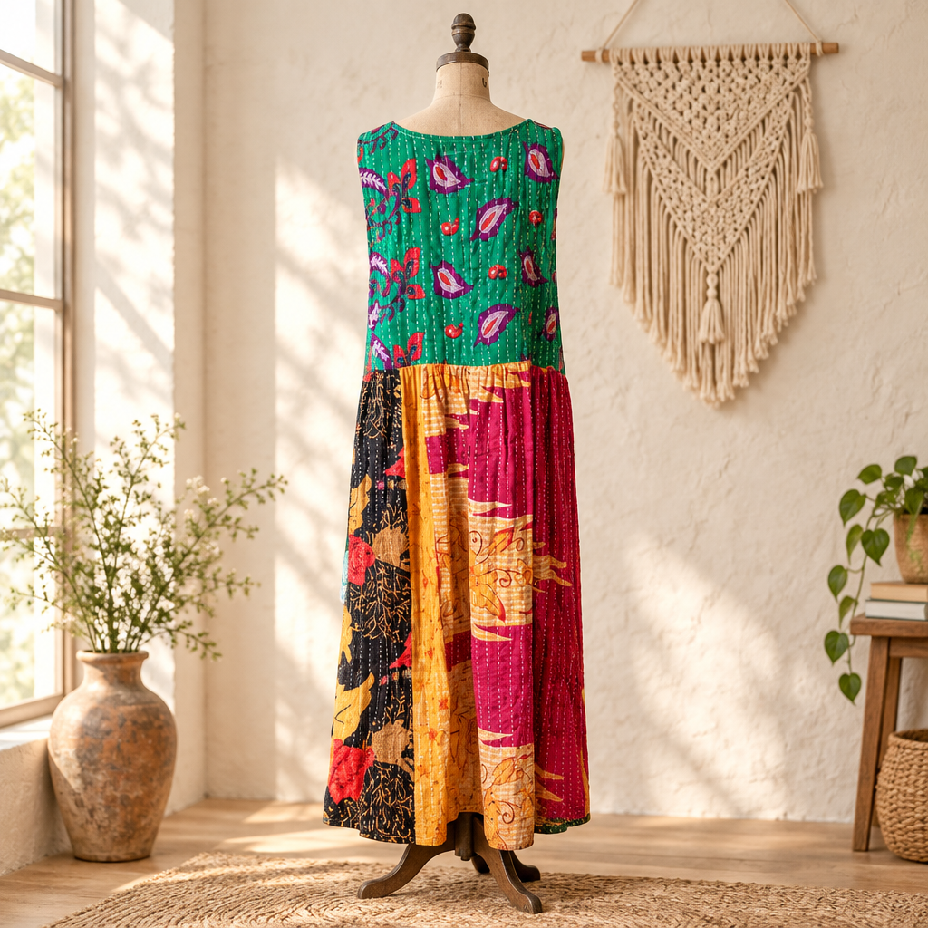 Gypsy Caravan Kantha Dress #104