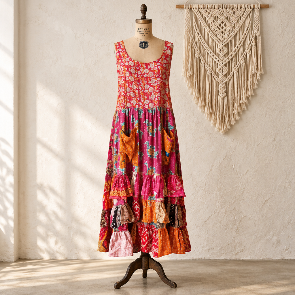 Gypsy Caravan Kantha Dress #105