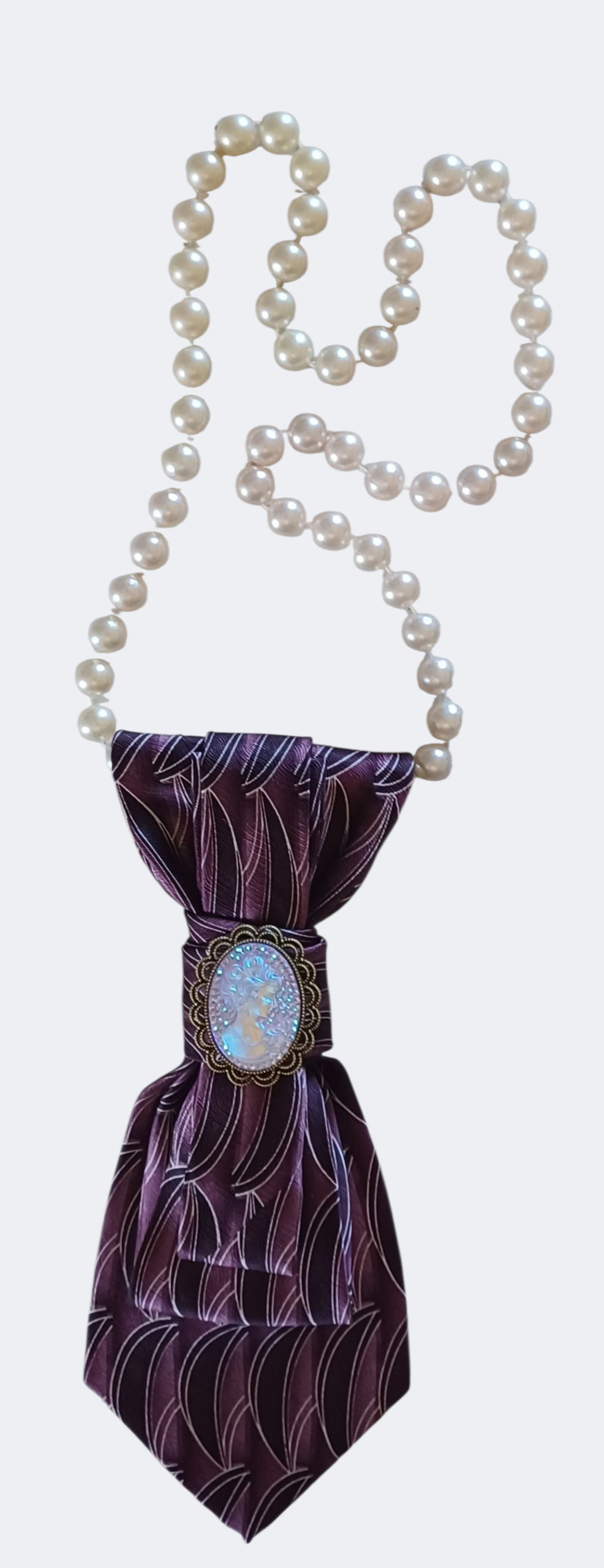 Lady in Plum with Pearls