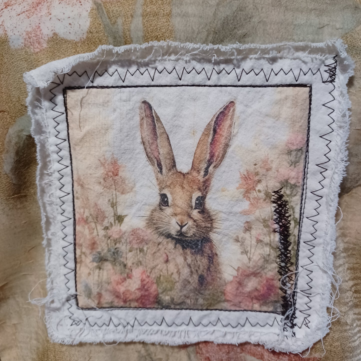 Flannel Shirt Upcycled "Bunny Love"
