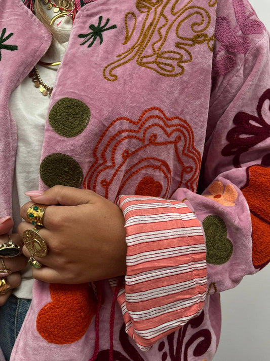 ToutVintage Pink Velvet Jacket