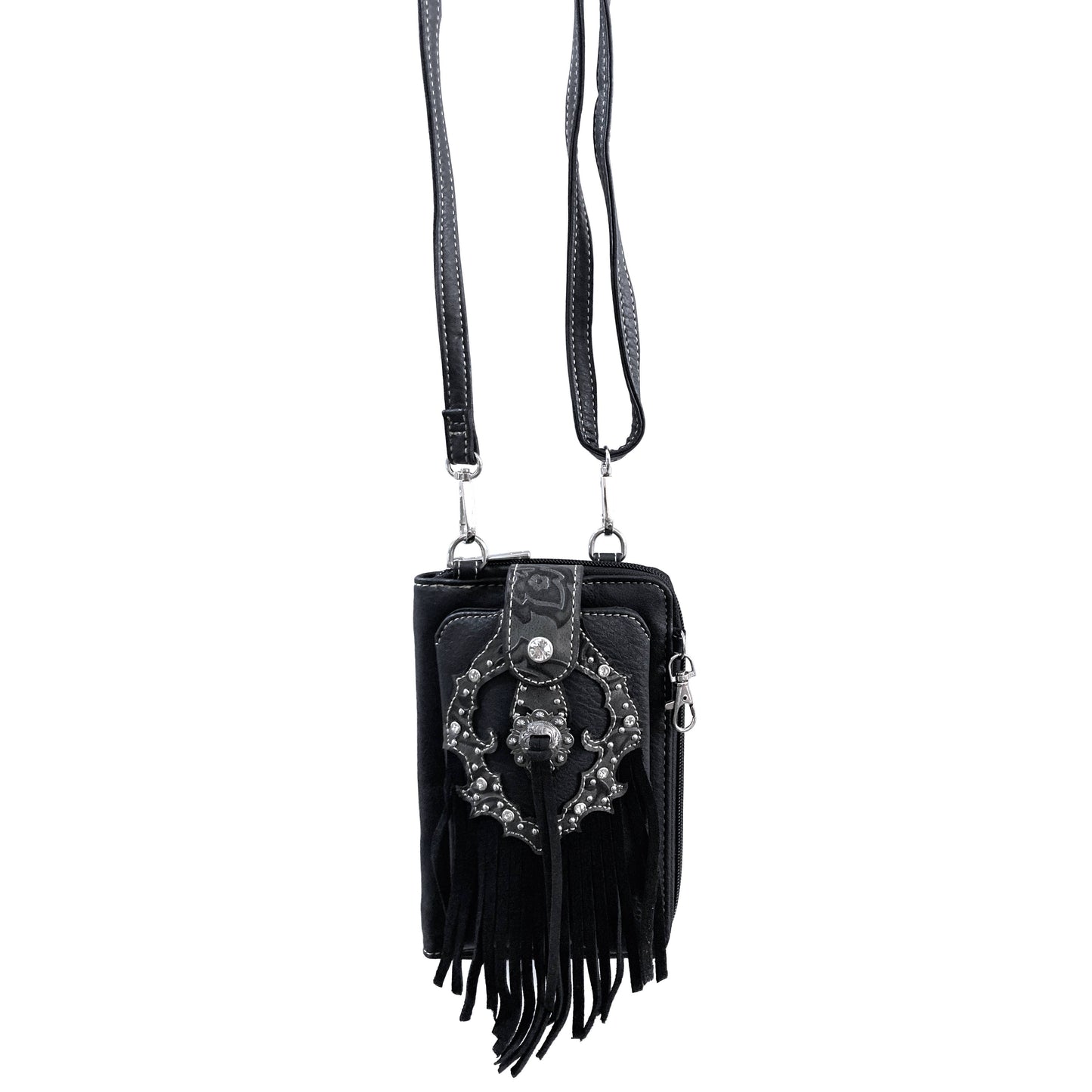 Western Fringe Women's Crossbody Phone Wallet