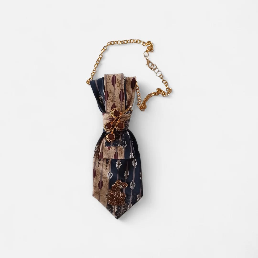 Amber & Black with Sari Patch