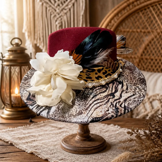 Wine Fedora Hat