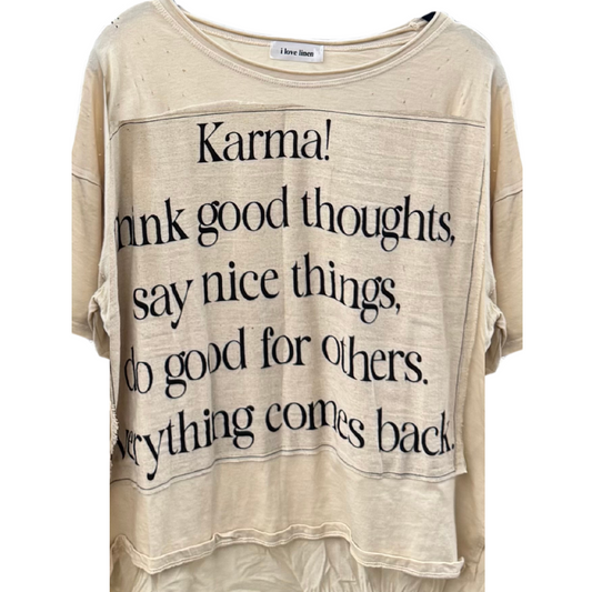 Karma Oversized Patchwork Tee