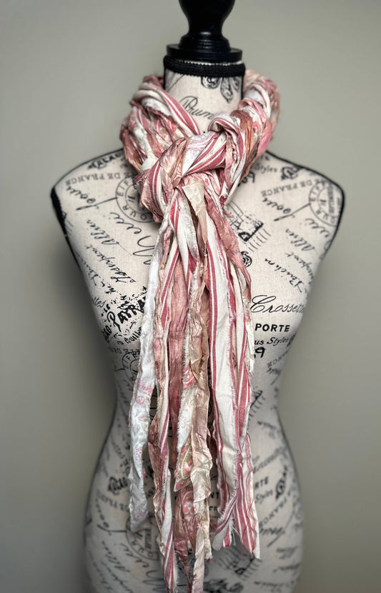 Fringe Scarf - Vintage Rose