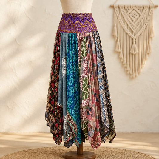 Sunrose Silk Patch Skirt 1000-16