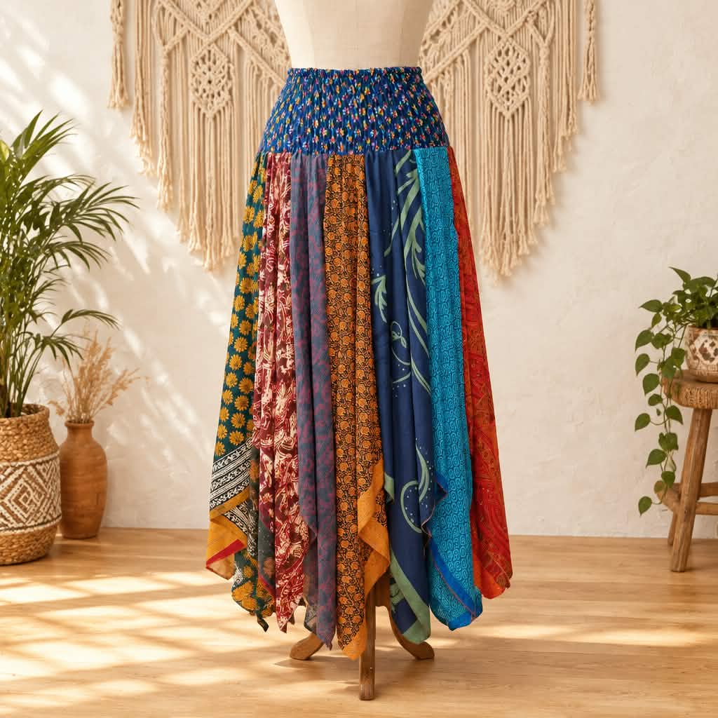 Sunrose Silk Patch Skirt 1000-17